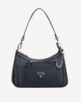 CASTIEL | Schultertasche classic schwarz/silber - frontal