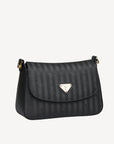 MONNAZ | Sac bandoulière classique, noir/argent
