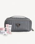 SERVAZ | Necessaire zum Muttertag in elephant grau/silber - mit Produkte