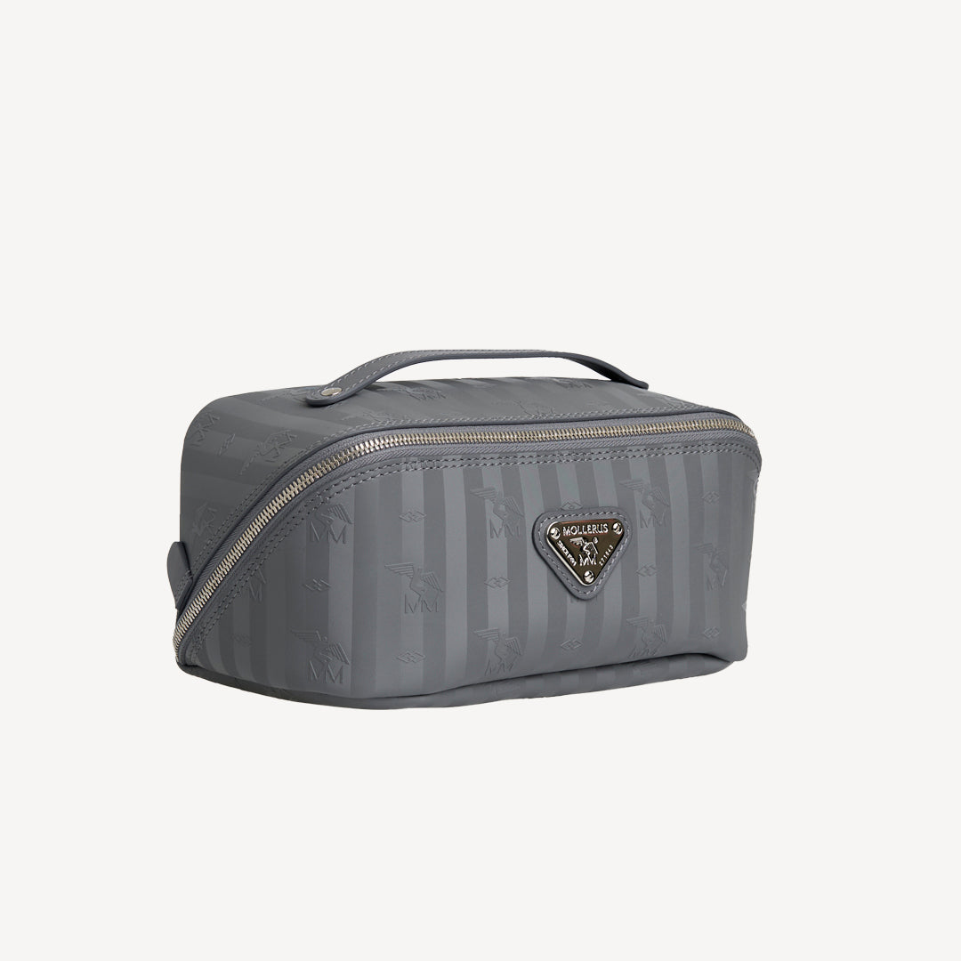 SERVAZ | Necessaire zum Muttertag in elephant grau/silber - seiltich