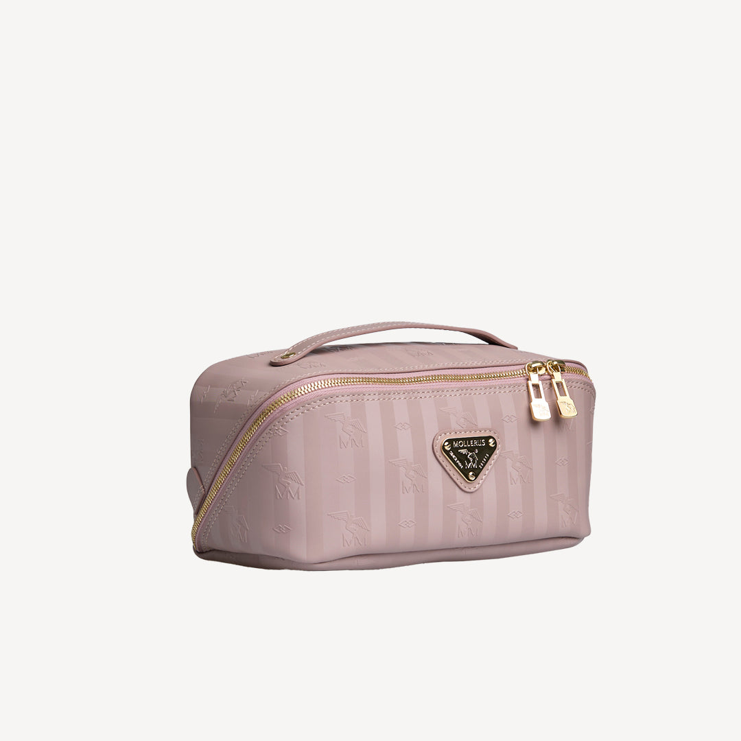 SERVAZ | Necessaire soft rosé/gold - frontal
