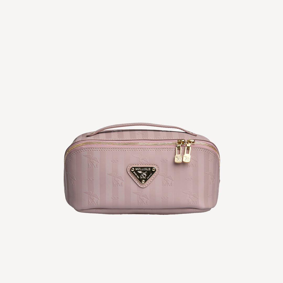 SERVAZ | Necessaire soft rosé/gold - frontal
