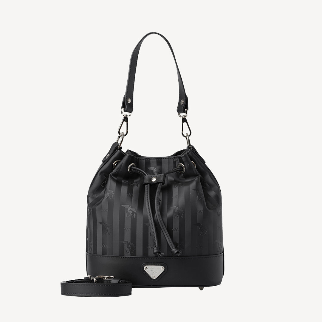 SION | Beuteltasche classic schwarz/silber - frontal