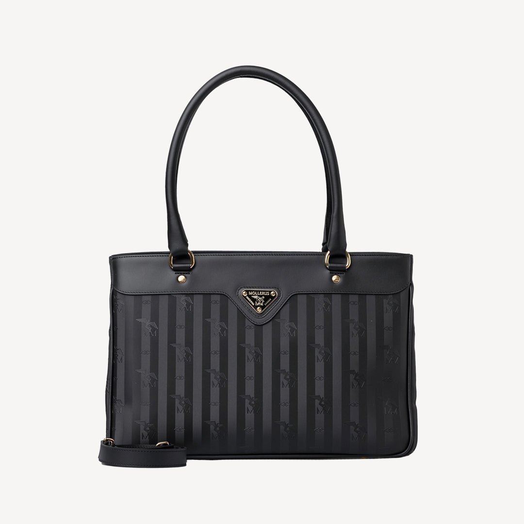 SULZ | Handtasche classic schwarz/gold - frontal