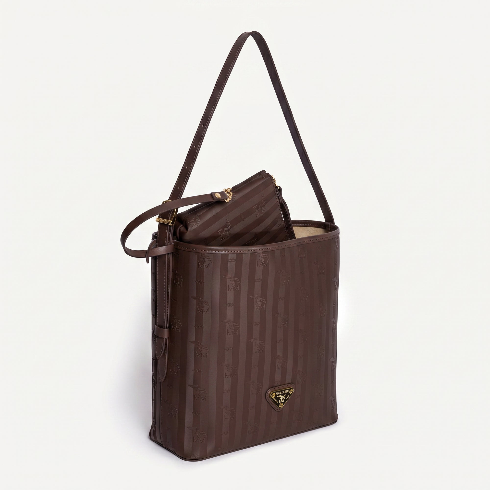 BANNWIL | Beuteltasche terra braun/gold - seiltich