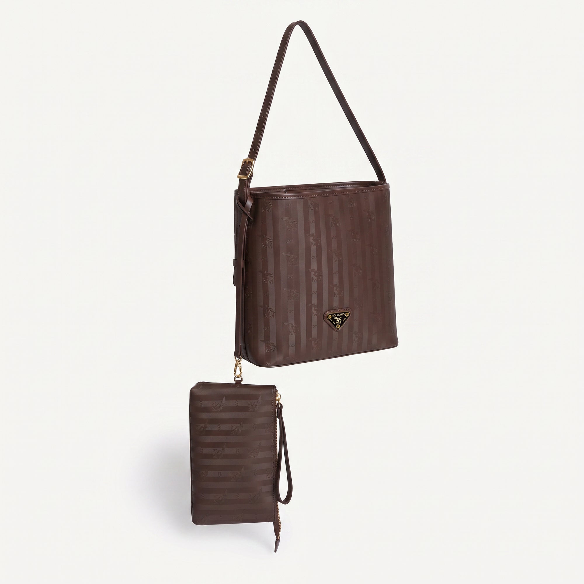 BANNWIL | Beuteltasche terra braun/gold - fliegend