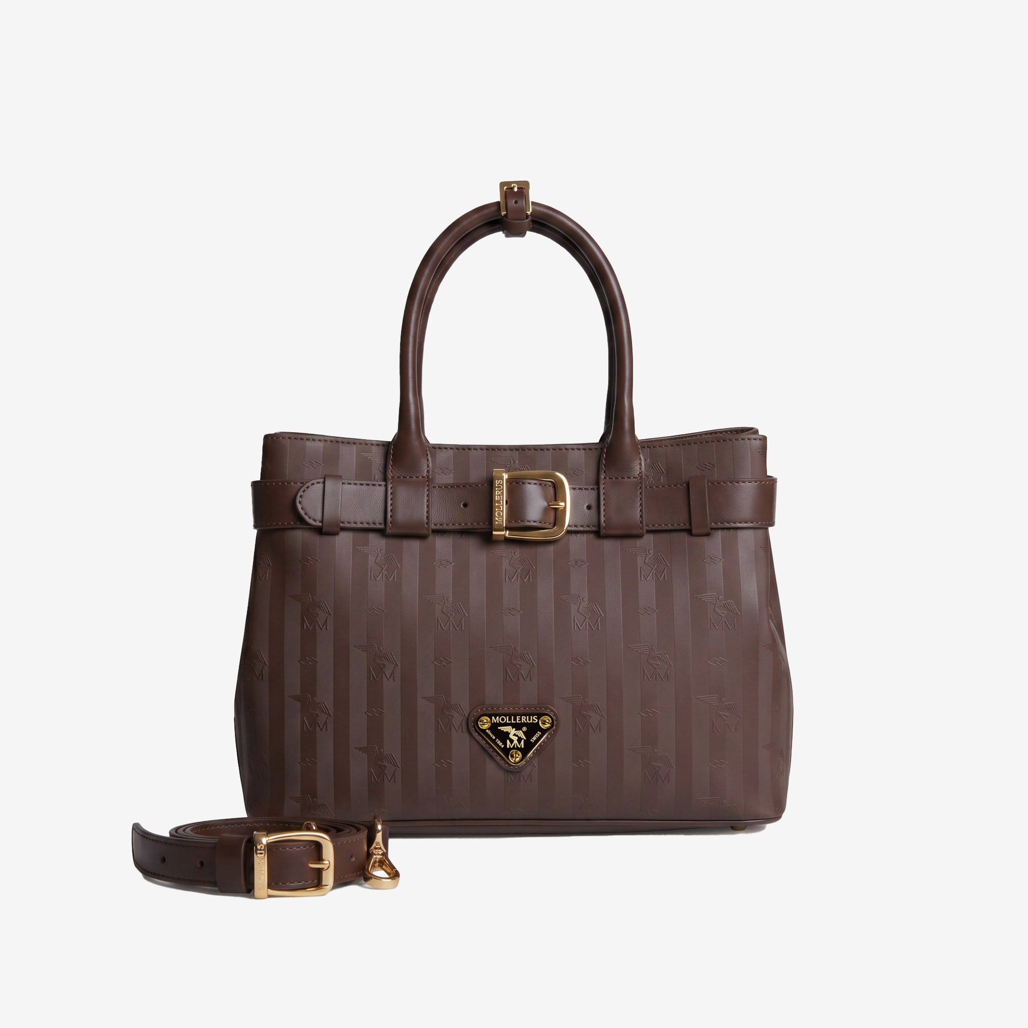 WITTNAU | Handtasche terra braun/gold - frontal