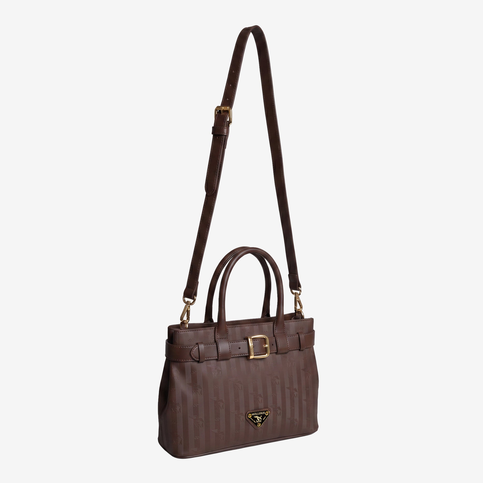WITTNAU | Handtasche terra braun/gold - ganze tasche
