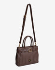 WITTNAU | Handtasche terra braun/gold - ganze tasche