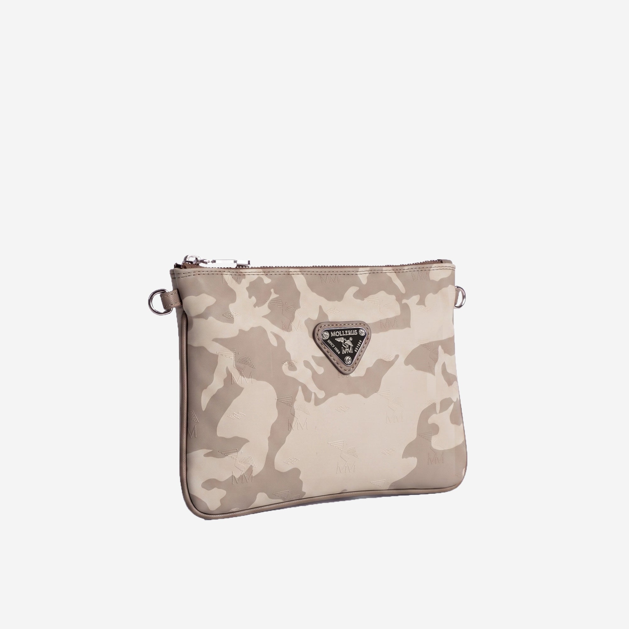 TAMINS | Umhängetasche camouflage beige/silber - seitlich