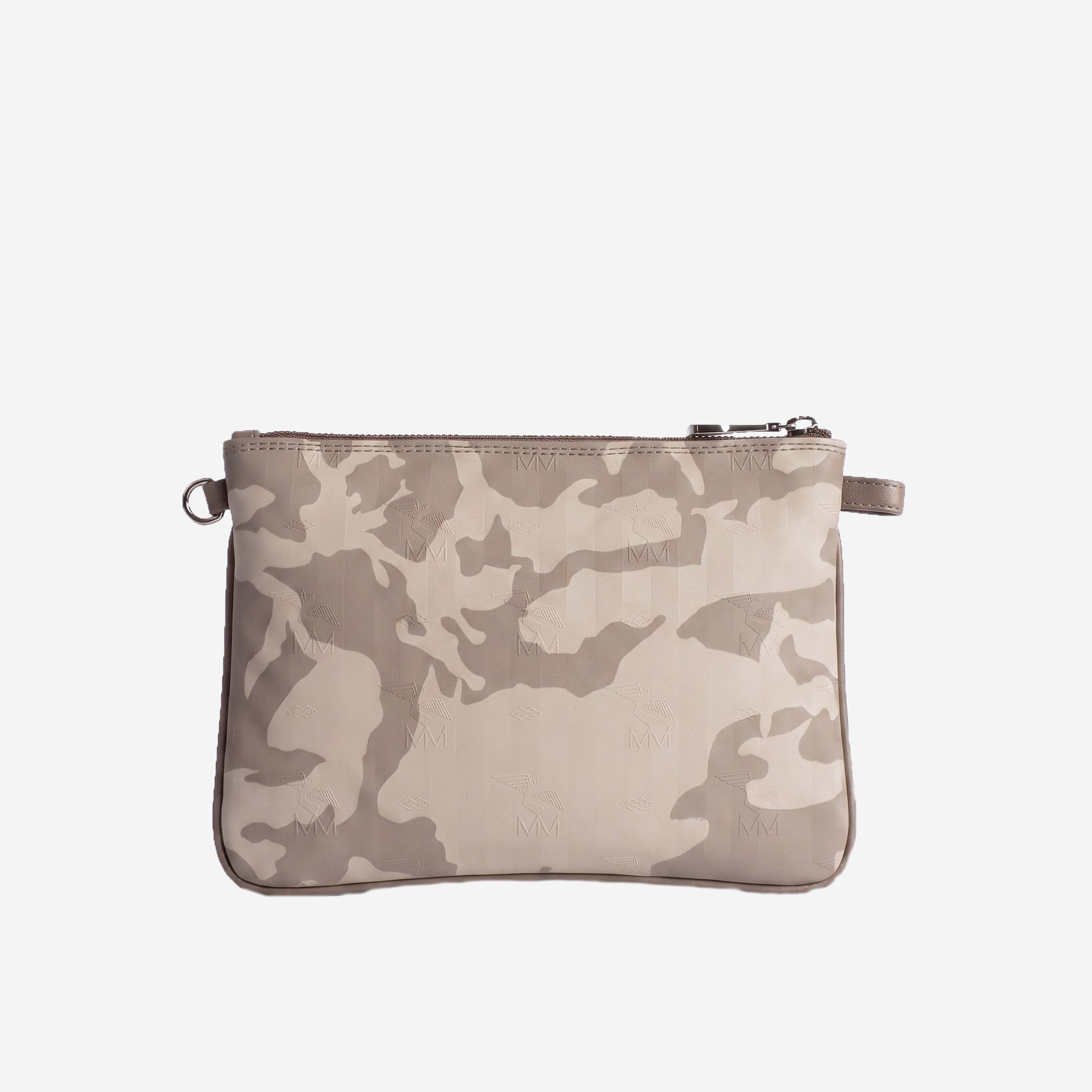 TAMINS | Umhängetasche camouflage beige/silber - von hinten 