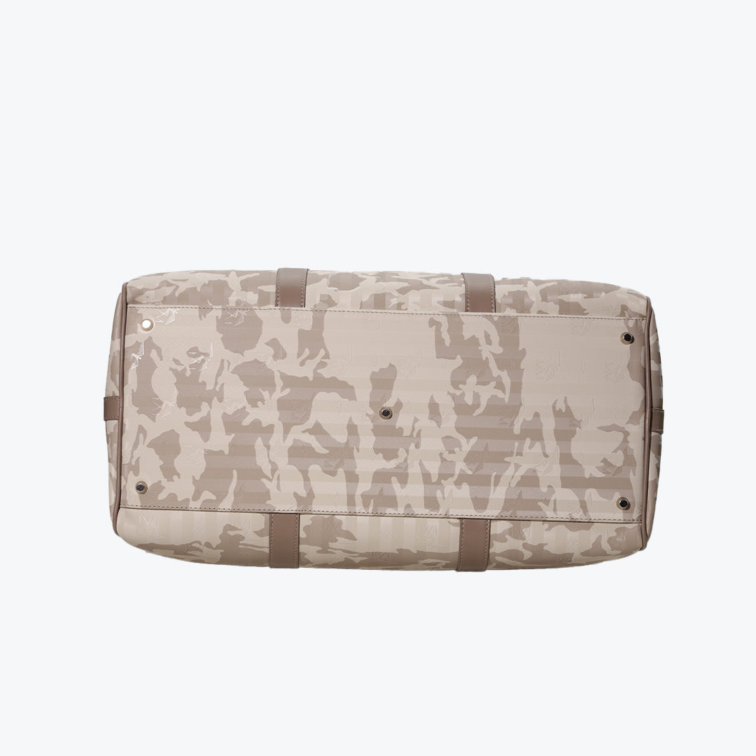 MADRID | Reisetasche camouflage beige/silber - von unten