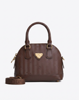 OETWIL | Handtasche terra braun/gold - frontal