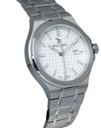 PREMIÈRE DAME D'ENGADINE | Montre cadran acier inoxydable blanc / lunette Swarovski
