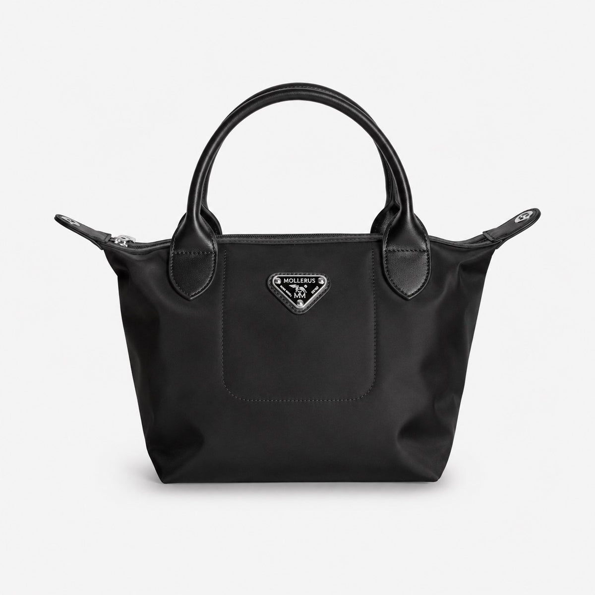 WENGEN | Shopper Nylon classic schwarz/silber - vorne