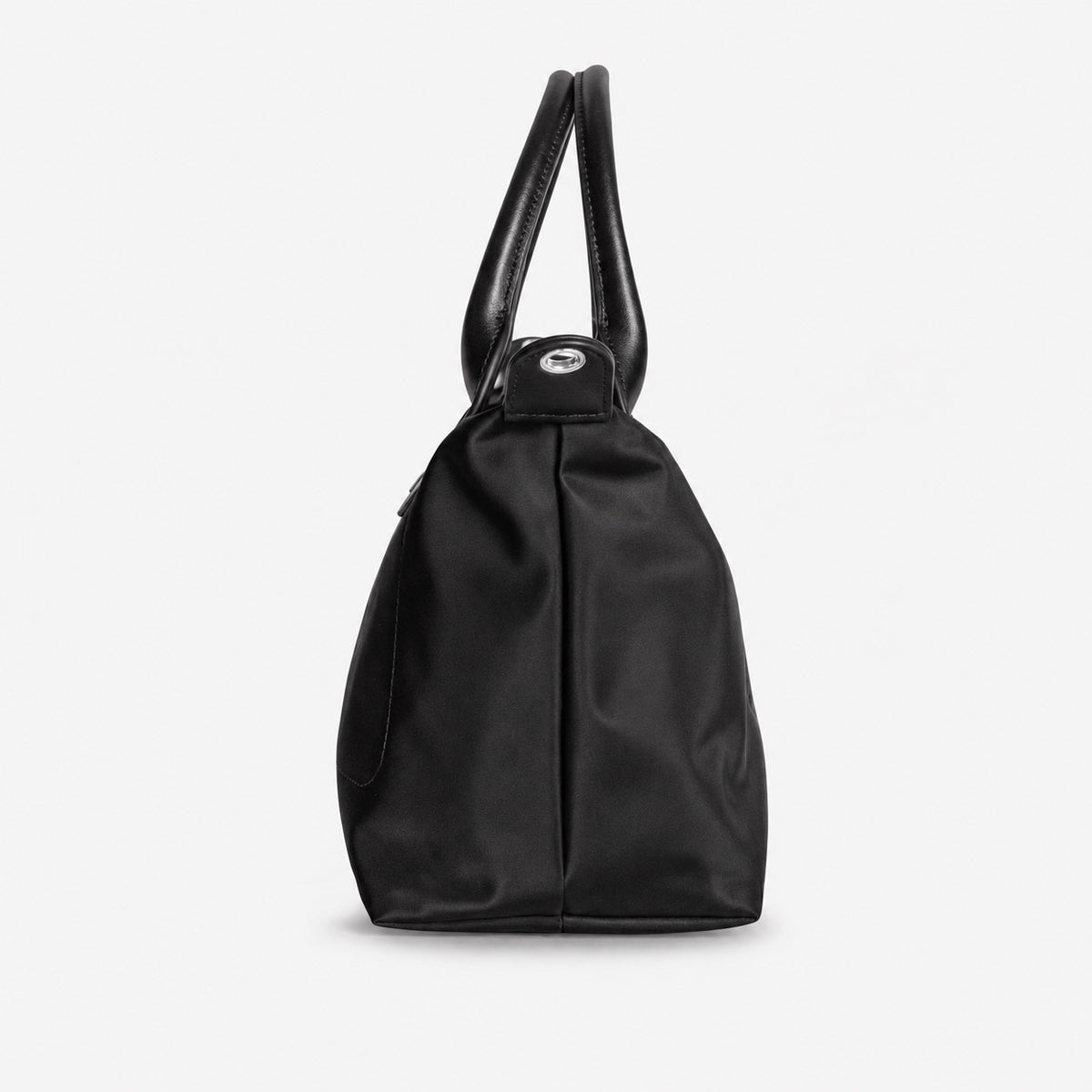 WENGEN | Shopper Nylon classic schwarz/silber - seitlich