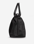 WENGEN | Shopper Nylon classic schwarz/silber - seitlich