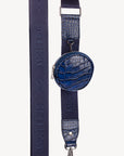 ZELL | Umhängetasche Croco Sapphire blau/silber - strap