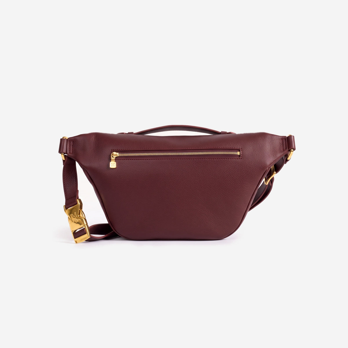 BRIENZ | Gürteltasche Kalbsleder antik rot/gold - von hinten