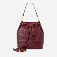 NIESEN | Pochette en cuir de veau rouge antique/or