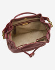 NIESEN | Pochette en cuir de veau rouge antique/or