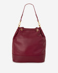 NIESEN | Pochette en cuir de veau rouge antique/or