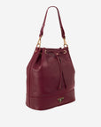 NIESEN | Pochette en cuir de veau rouge antique/or