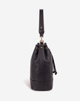 NIESEN | Beuteltasche Kalbsleder classic schwarz/gold - seitlich