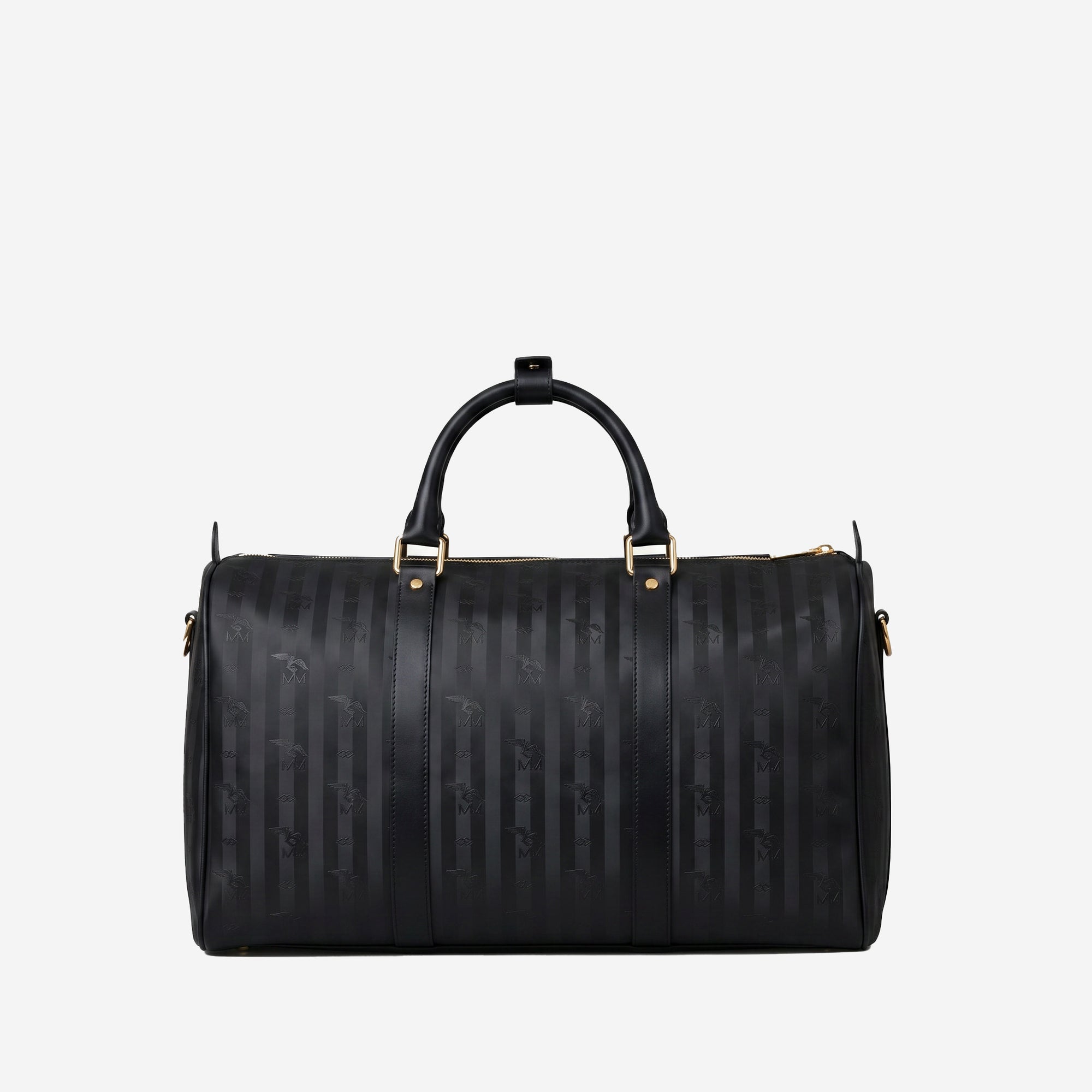 MADRID | Reisetasche classic schwarz/gold - von hinten