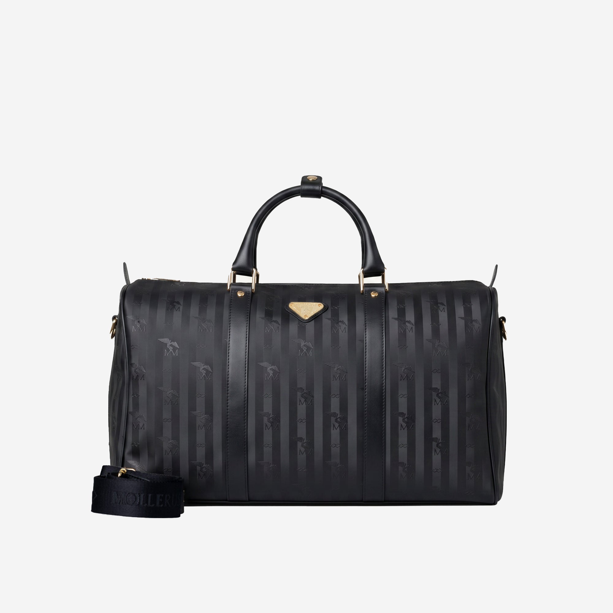 MADRID | Reisetasche classic schwarz/gold - frontal