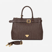 WOHLEN | Handtasche terra braun/gold
