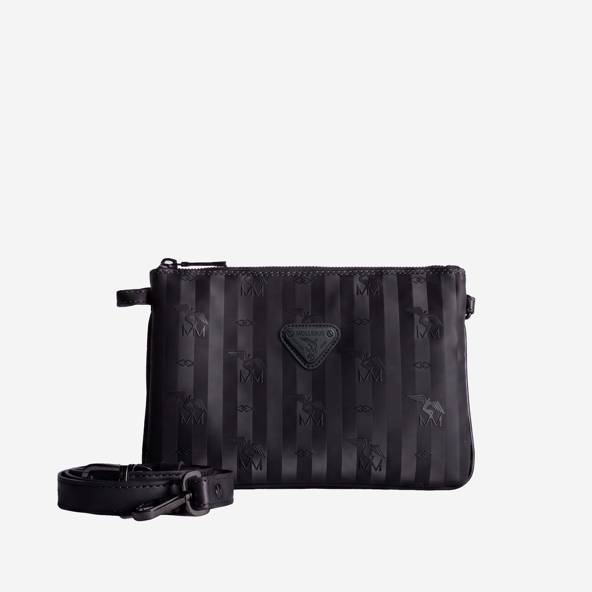 TAMINS | Umhängetasche classic schwarz/schwarz - frontal