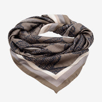 FOULARD | Seidenschal Maze Canvas Fango/Beige