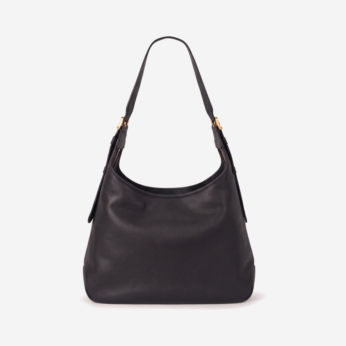 MENDRISIO | Umhängetasche Kalbsleder classic schwarz/gold - von hinten