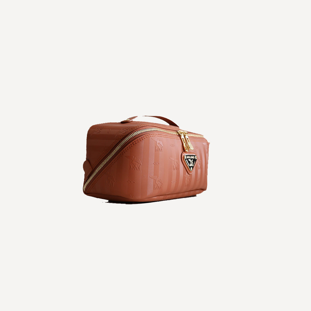 SERVAZ | Necessaire sahara braun/gold - SEILTICH
