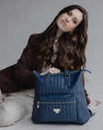 MANNO | Rucksack deep blau/silber - moodbild