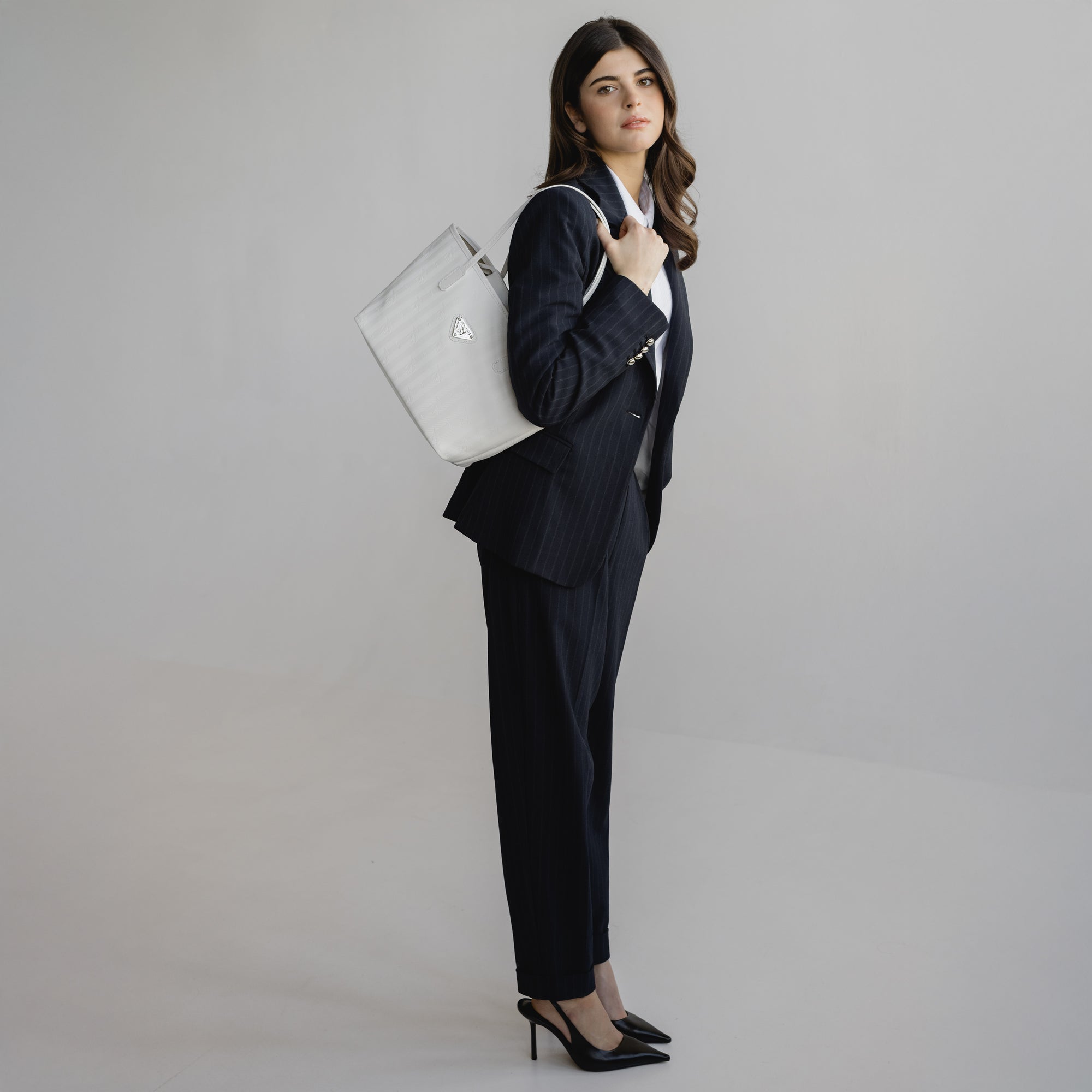 GENF | Shopper snow weiss/silber - full body