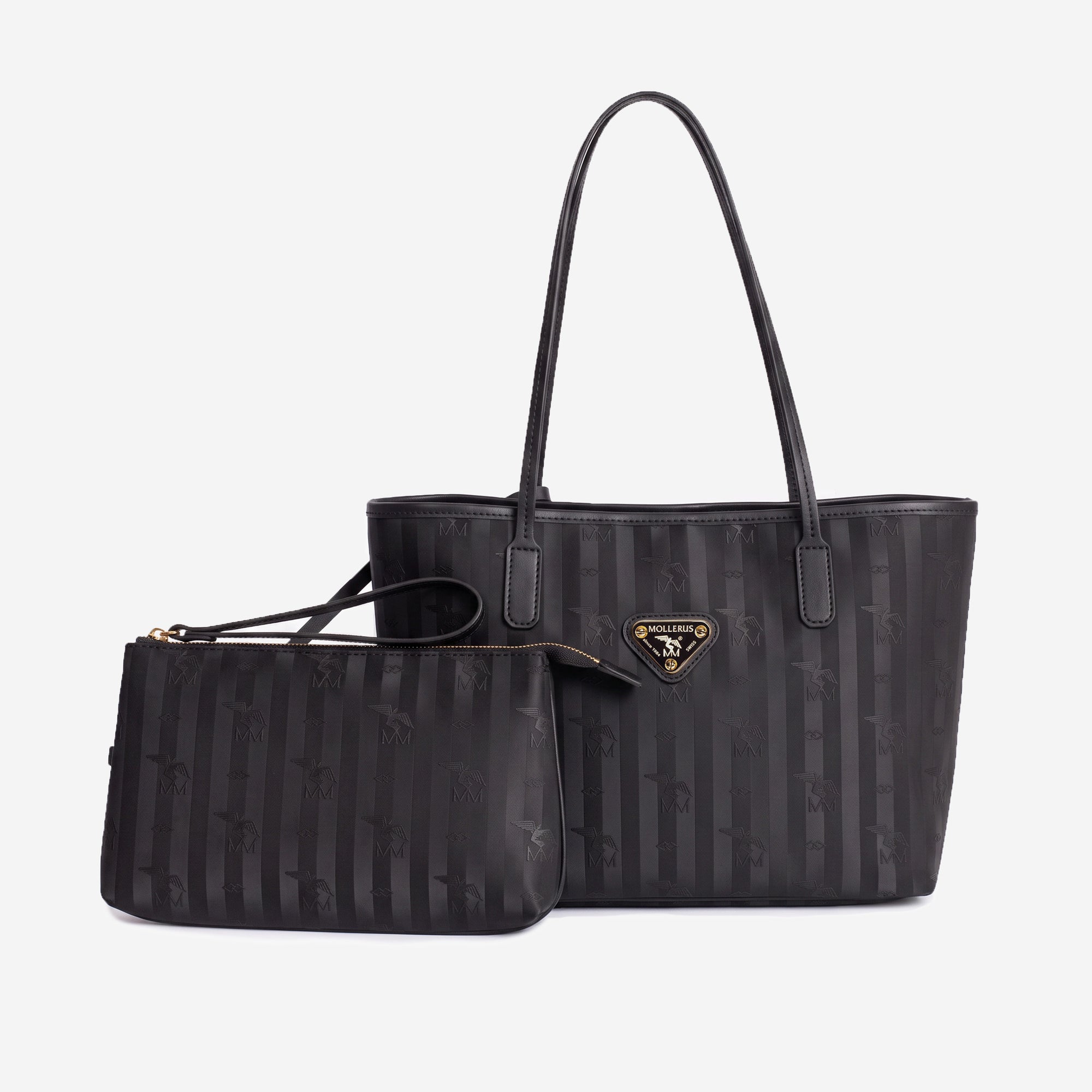 GENF | Shopper classic schwarz/gold - frontal