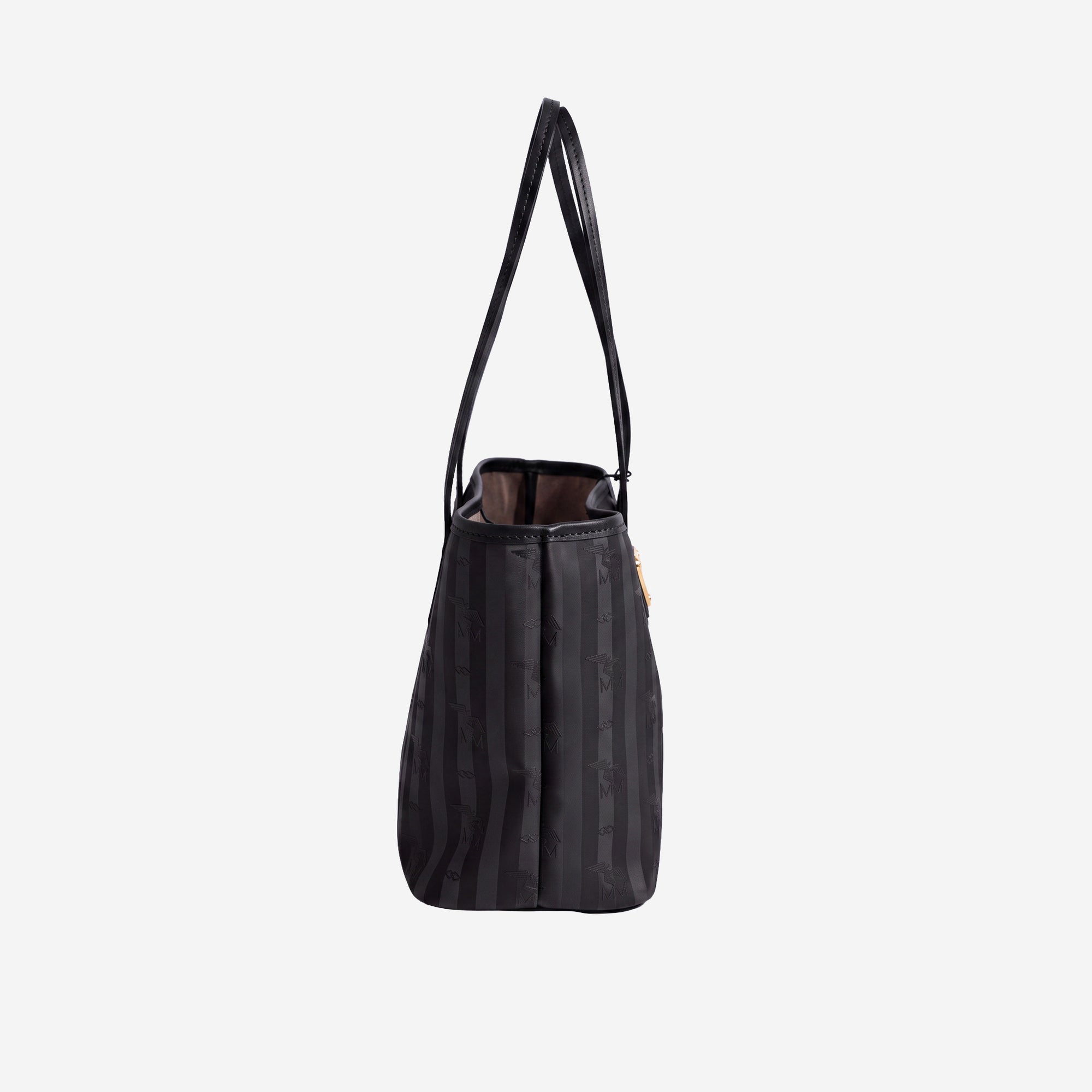 GENF | Shopper classic schwarz/gold - seitlich