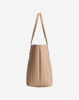 BERN | Shopper cappuccino beige/gold – seitlich