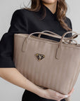 GENF | Shopper taupe grau/gold – weitere Ansicht