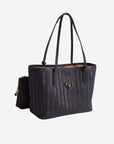GENF | Shopper classic schwarz/gold – seitlich