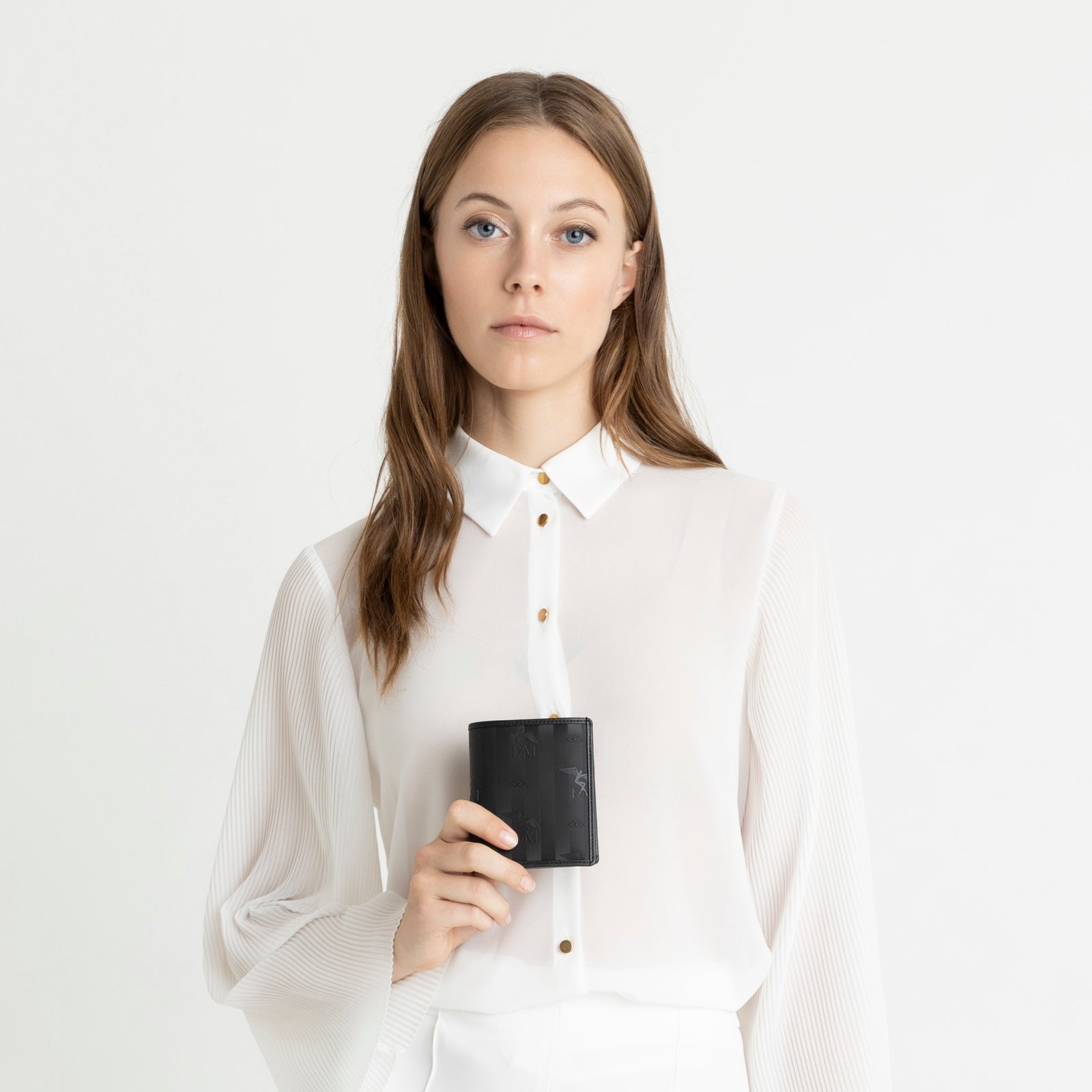 BEVERIN | Portemonnaie classic schwarz/gold - frontal