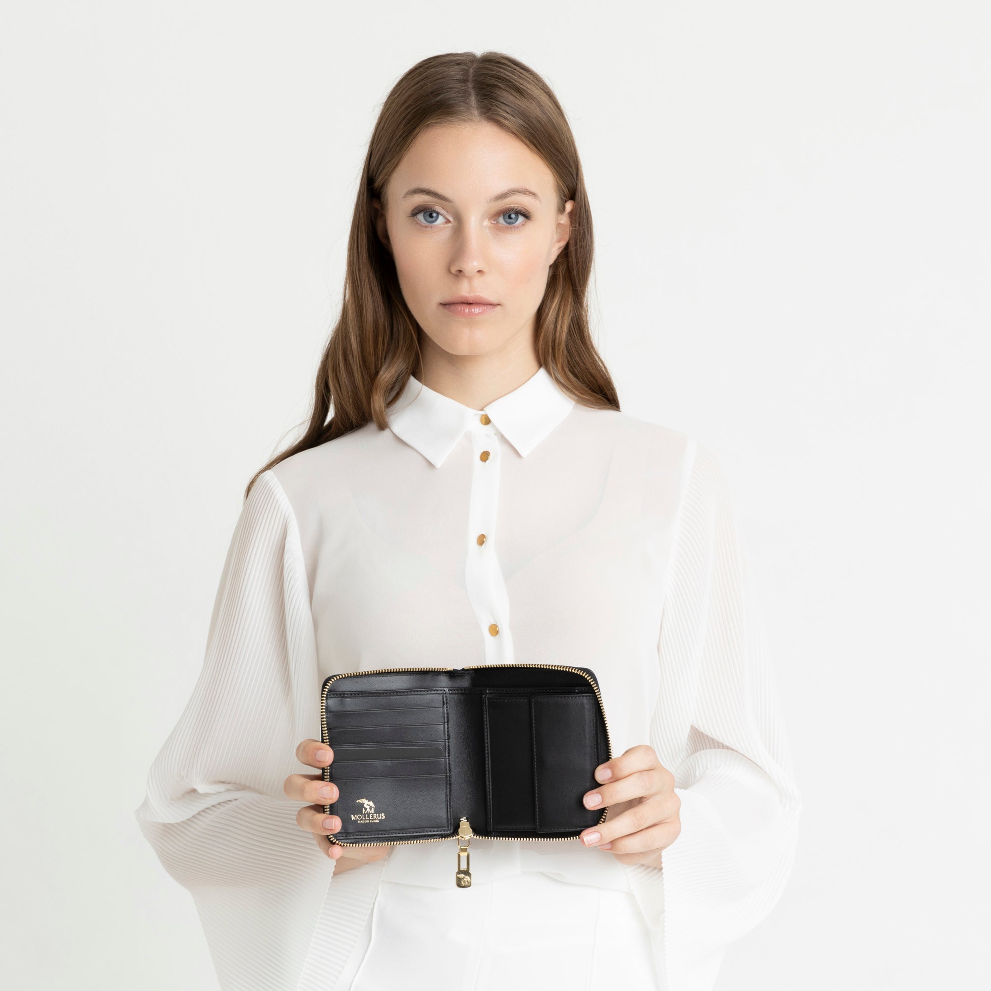 NIEDERHORN | Portemonnaie classic schwarz/gold - ON BODY