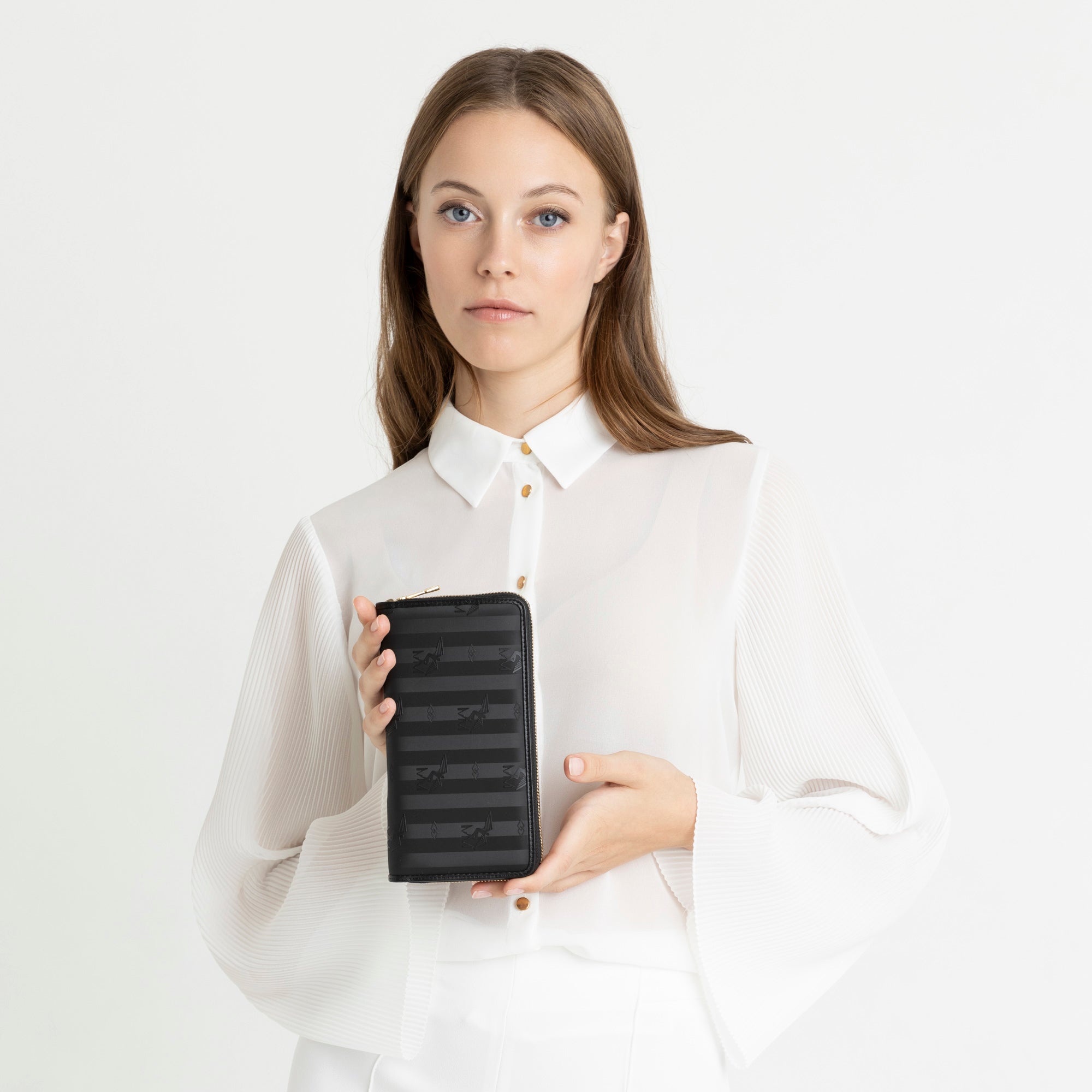 CLARIDEN | Portemonnaie classic schwarz/gold - ON BODY