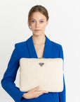 ROETI | Laptoptasche pearl weiss/silber - ON BODY