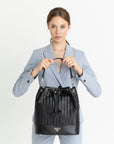 NIESEN | Beuteltasche classic schwarz/silber - ON BODY