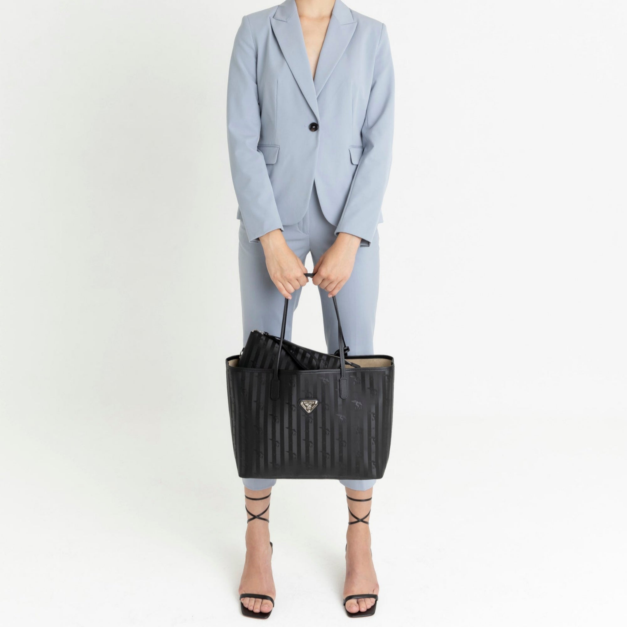 BERN | Shopper classic schwarz/silber - FULL BODY