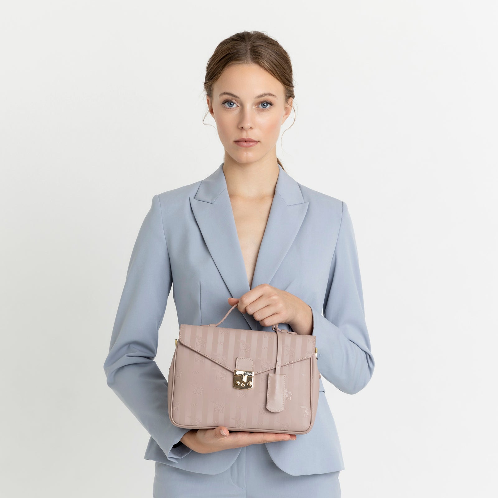 MARLY | Umhängetasche soft rosé/gold - FRONTAL