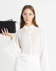 PIZOL | Necessaire classic schwarz/gold - ON BODY